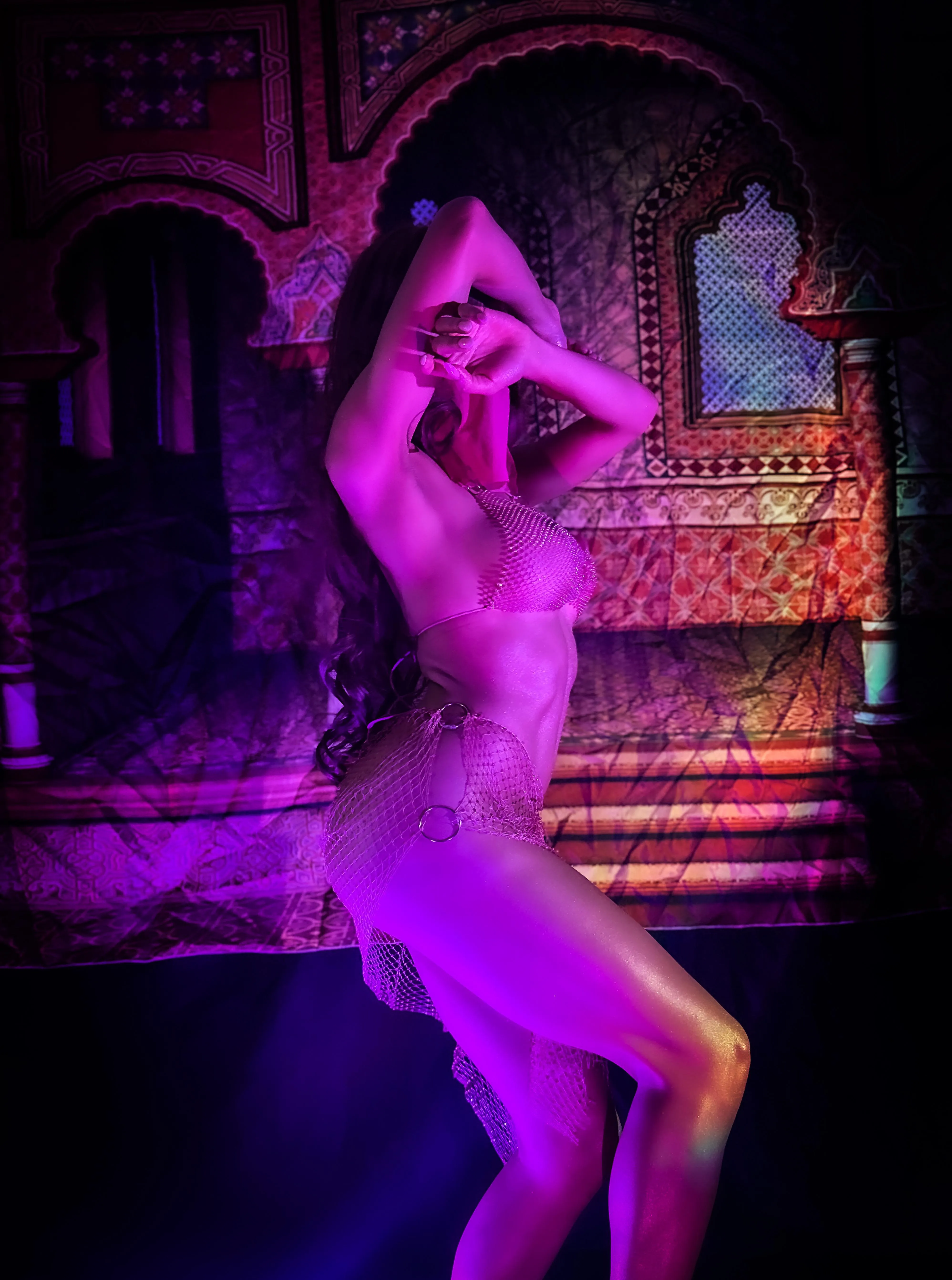 This costume doesn’t hide much…and I move a lot my body and hair posted by BellydancerBeauty