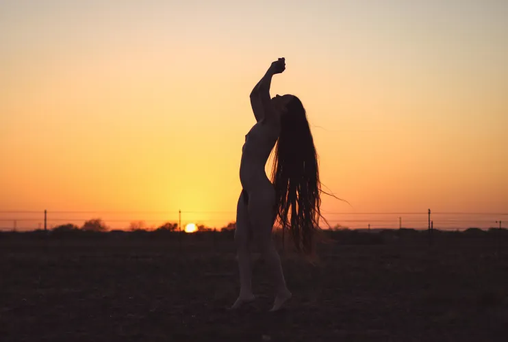 unruly hair at sunset (self shot) by _creature_feature