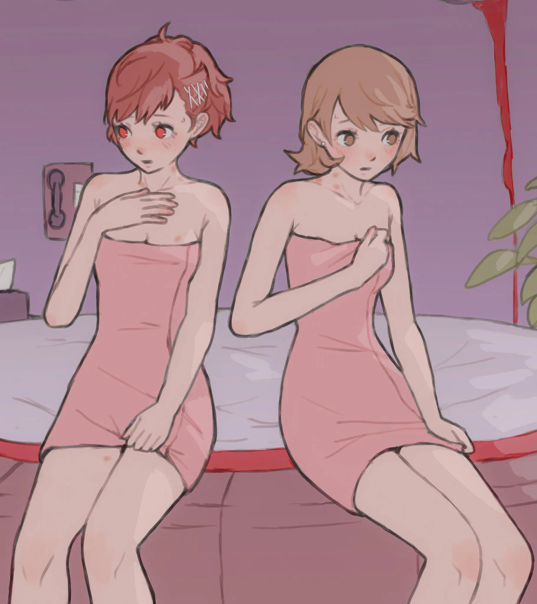 Kotone and Yukari love hotel stay (Pfgwpmpw) [Persona 3] posted by MillionHypotheses