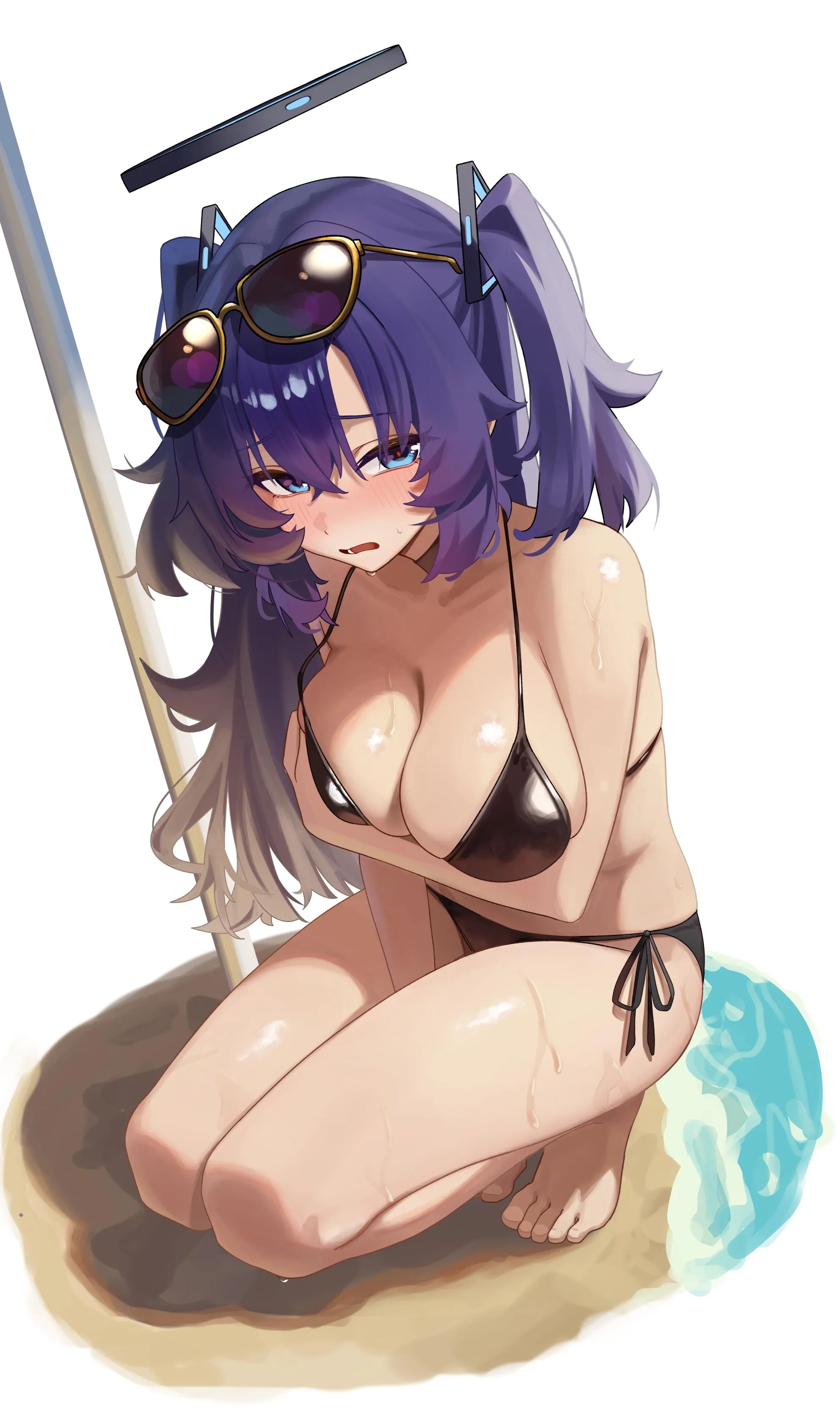 Embarrassed swimsuit Yuuka posted by marxsander2016