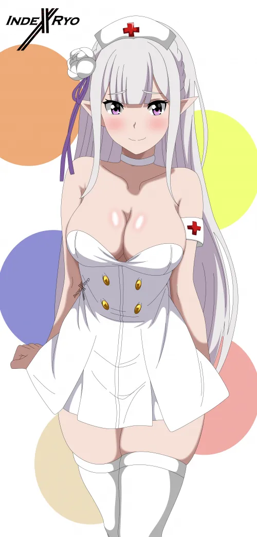 Nurse Emilia [Re zero kara hajimeru] by destinyherowolf