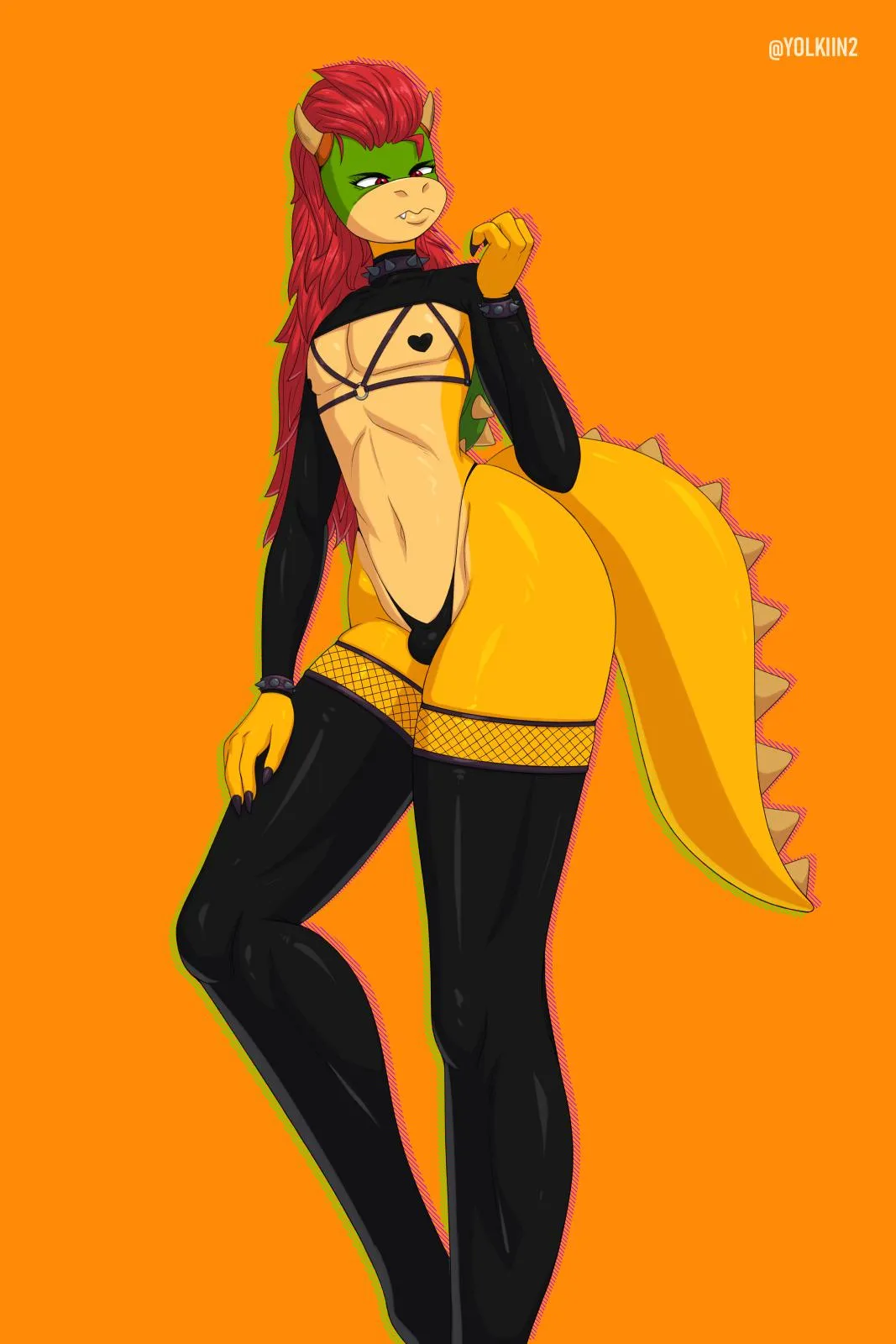 Femboy Bowser - This drawing was made by @yolkiin2(X/Twitter). posted by Imperador_Baiano