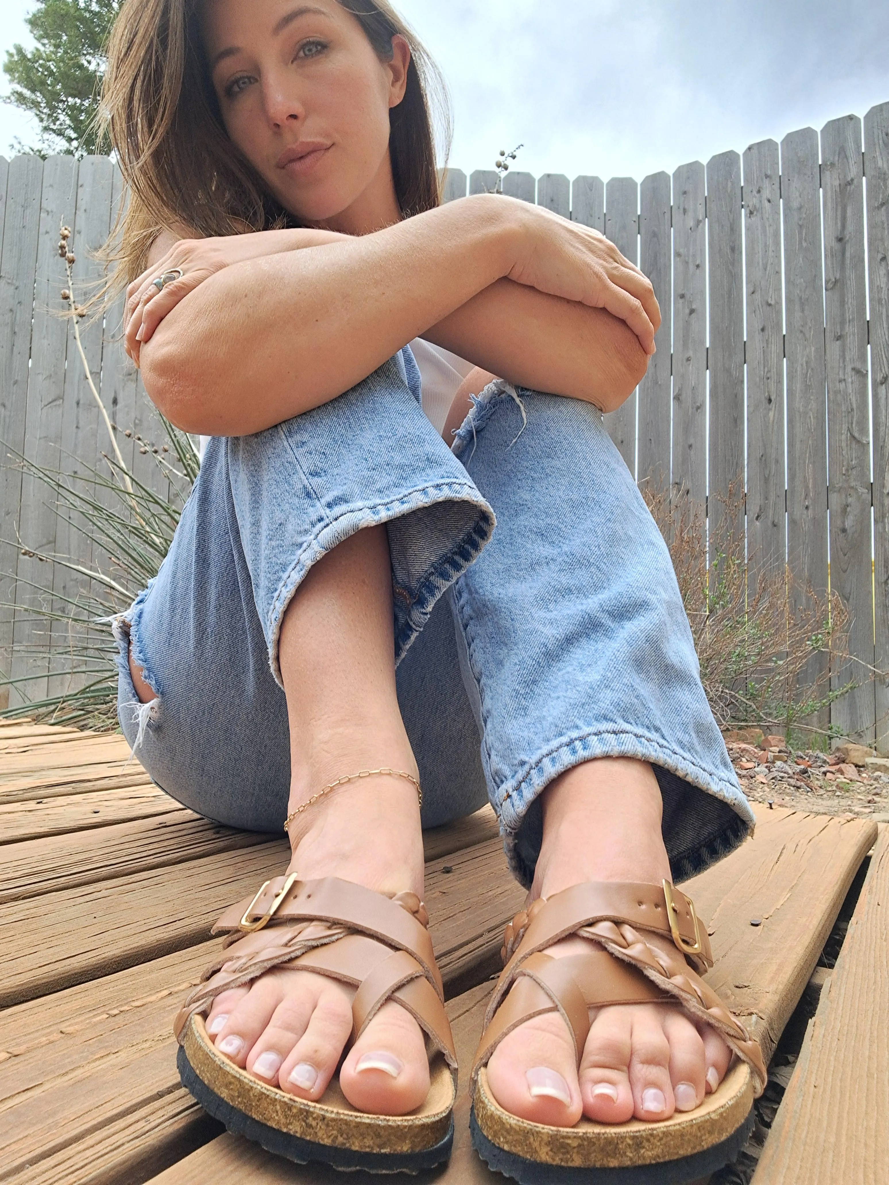 How much do you think I spent on these adorable sandals? posted by leahdavisonme