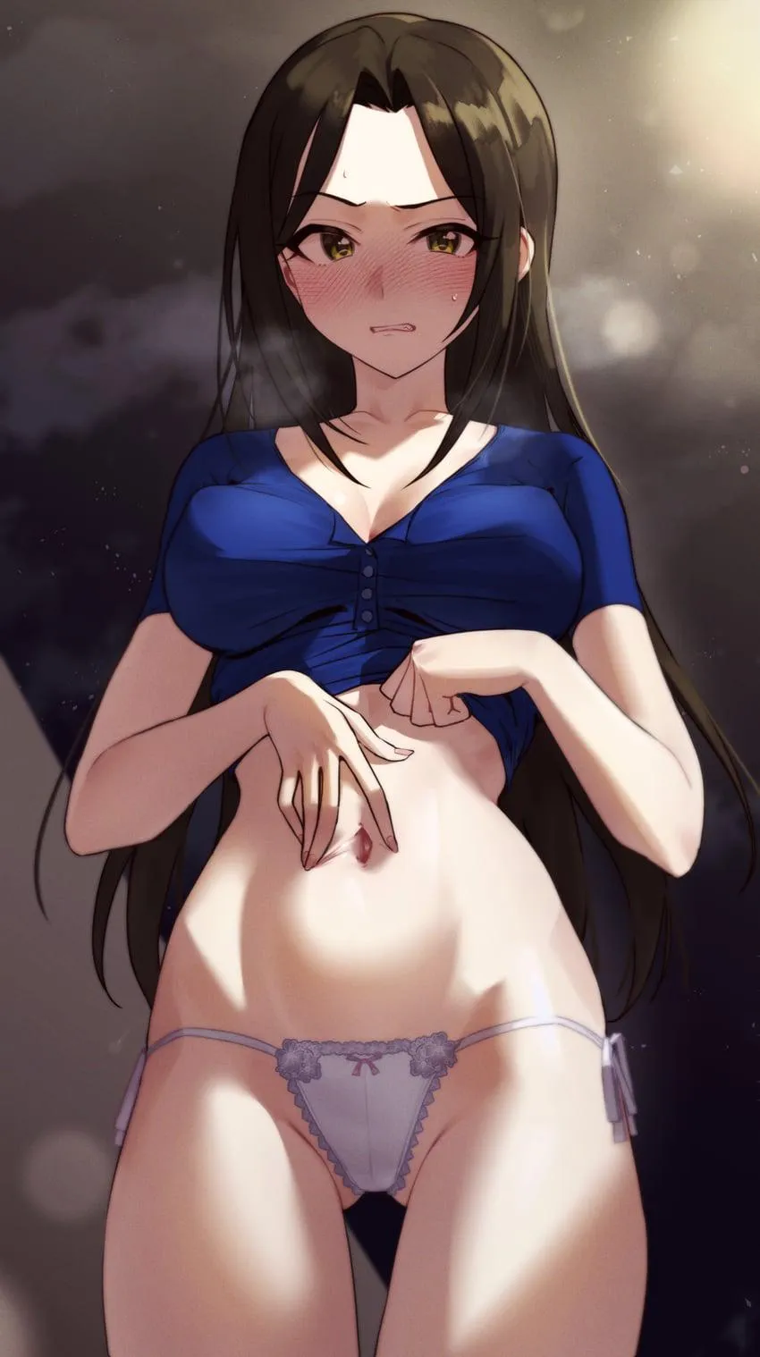 Mukai Takumi Disgusted Navel Spread [Idolmaster Cinderella Girls] posted by xdragon2k