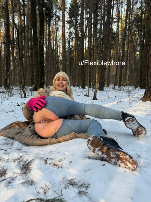 The snow is no obstacle to fun by Flexiblewhore