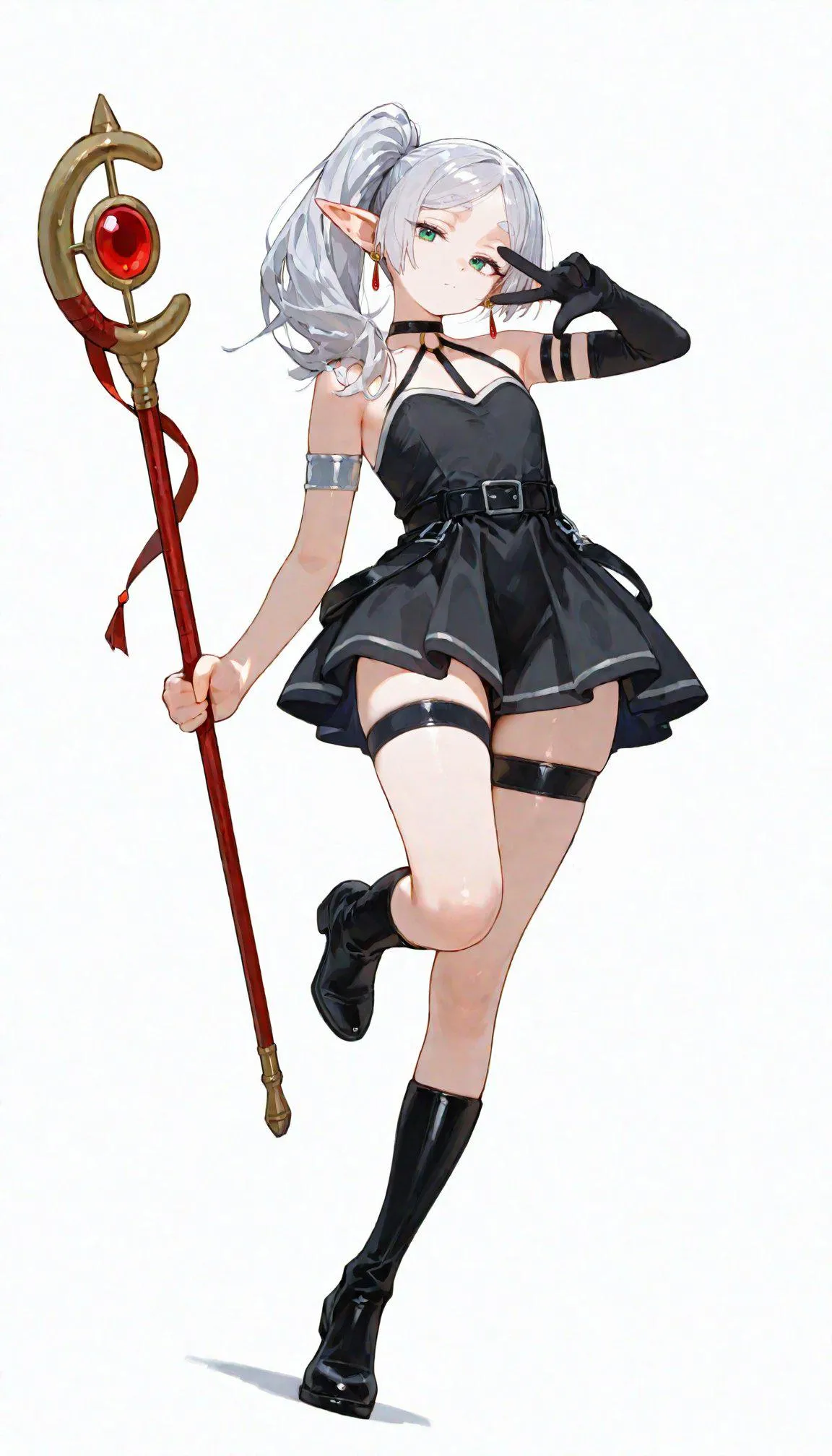 Frieren cosplaying as Ubel [Sousou no Frieren] posted by CheetahSperm18