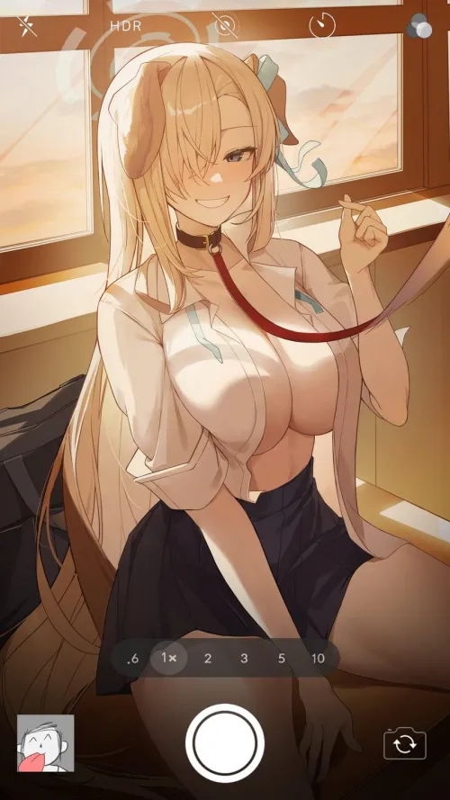 Inumimi Asuna on a Leash [Blue Archive] by xdragon2k