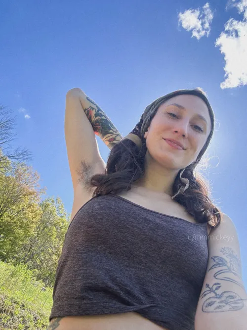 ready to go hiking & show off my armpits again by mmmickeyy