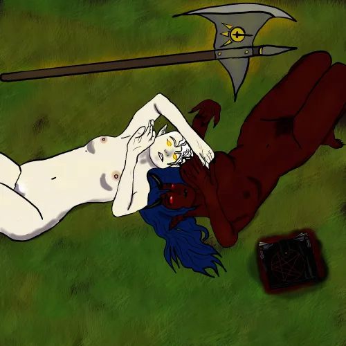 Watching the Sky Together by Me [OC] by _isaidiwasawizard_