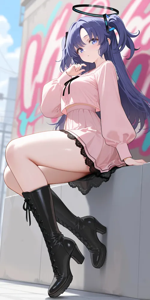 Jirai Kei Yuuka [Blue Archive] by CheetahSperm18