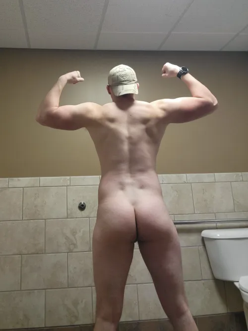 Taking a little too long after the gym to change today. by BlueCollarBi1