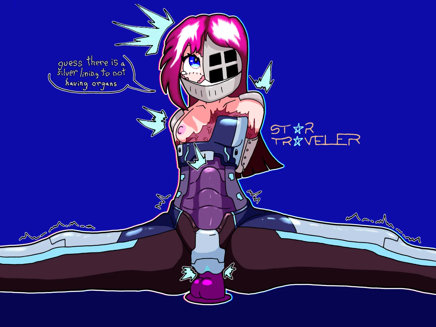 06 Azure riding a dildo (art by me) posted by Fast-Personality2427