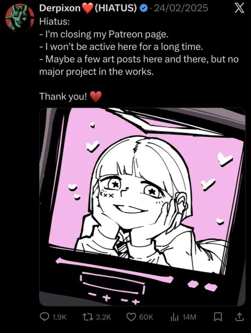 1 Year Ago Today, Derpixon announced their Hiatus. by TheEagleWithNoName