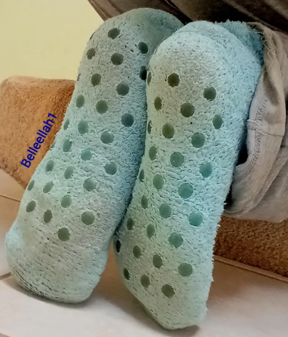 10 day worn fuzzy socks ready to ship! Lots of sweaty workouts included in this wear. Message me to claim posted by Belleellah1