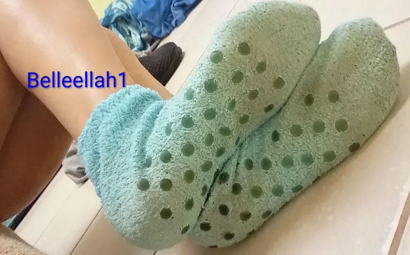 10 day worn fuzzy socks ready to ship! Lots of sweaty workouts included in this wear. Message me to claim by Belleellah1