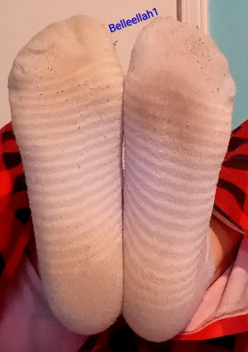 10 day worn socks ready to ship! Lots of sweaty workouts included in this wear. Message me to claim by Belleellah1