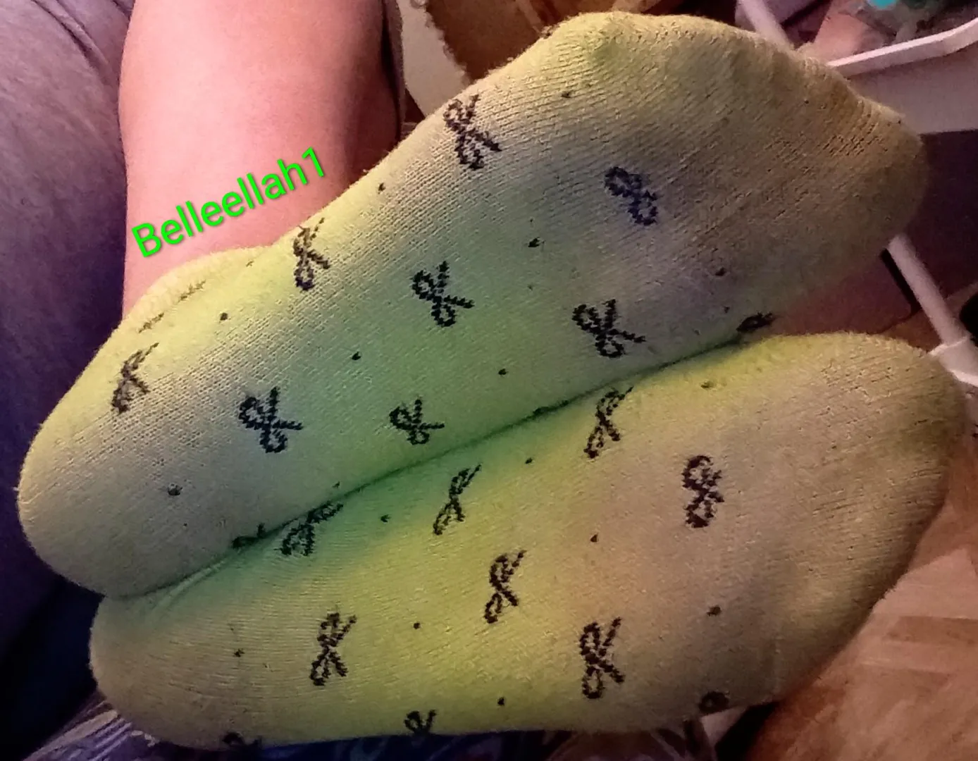 10 day worn socks ready to ship! Lots of sweaty workouts included. Message me to claim posted by Belleellah1