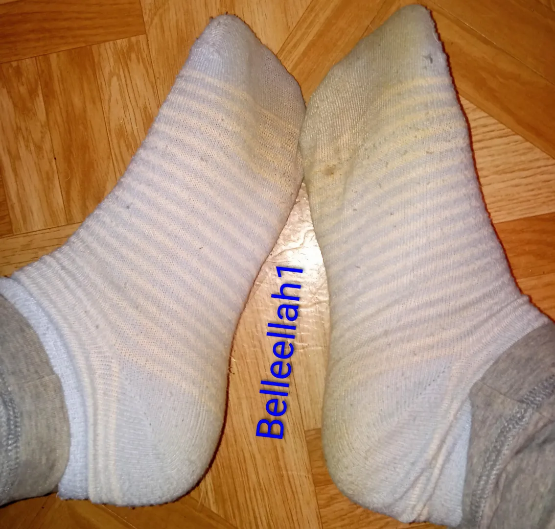 10 day worn socks ready to ship! Lots of sweaty workouts includes in this wear. Message me to claim posted by Belleellah1