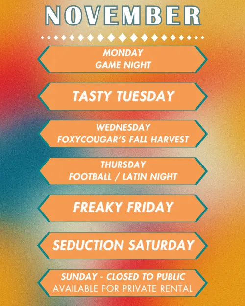 11/17 - 11/22 Event Schedule by polyurbanstudios