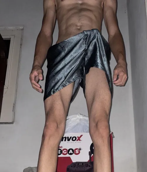 [26] Love tenting in bball shorts and boxers let’s bust in a pair (these are silky boxers MODS stop removing my posts) by shortsbro