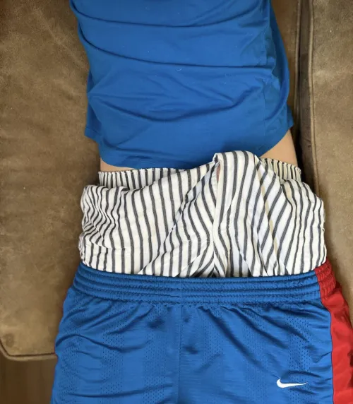 [26] Love tenting in bball shorts and boxers let’s bust in a pair by shortsbro