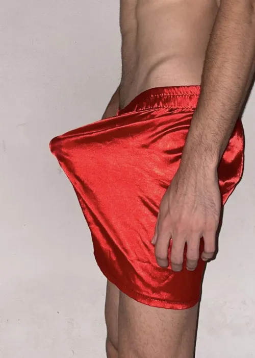 [26] Love tenting in bball shorts and boxers let’s bust in a pair (these are silky boxers MODS stop removing my posts) by shortsbro