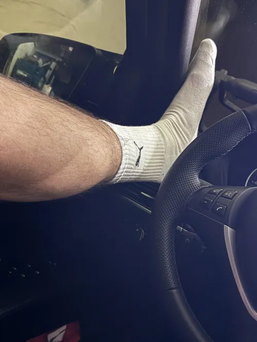 [28] after gym in the car white pumas by BigF497