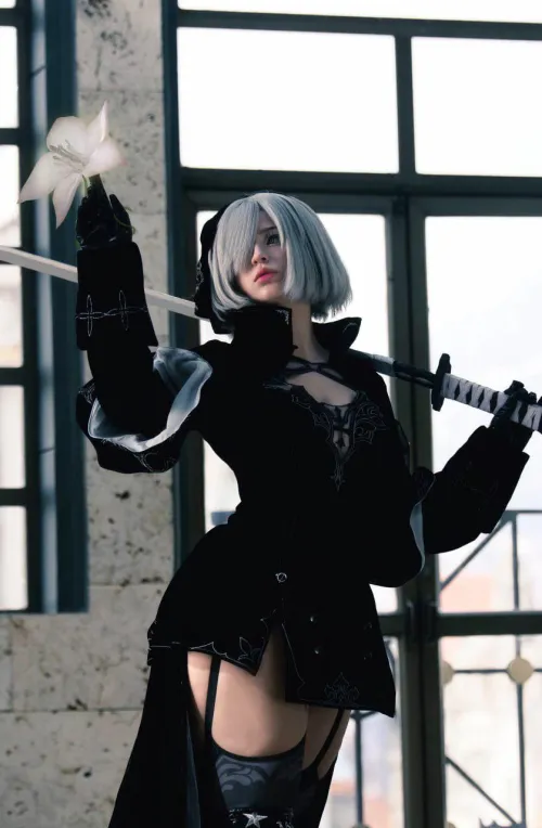 2b cosplay by (Yuki) by LatteSoftie