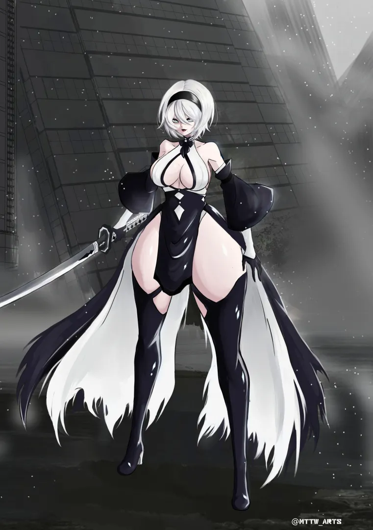2B Shinigami Art made by me (MttW.Arts) posted by Matt_Strife