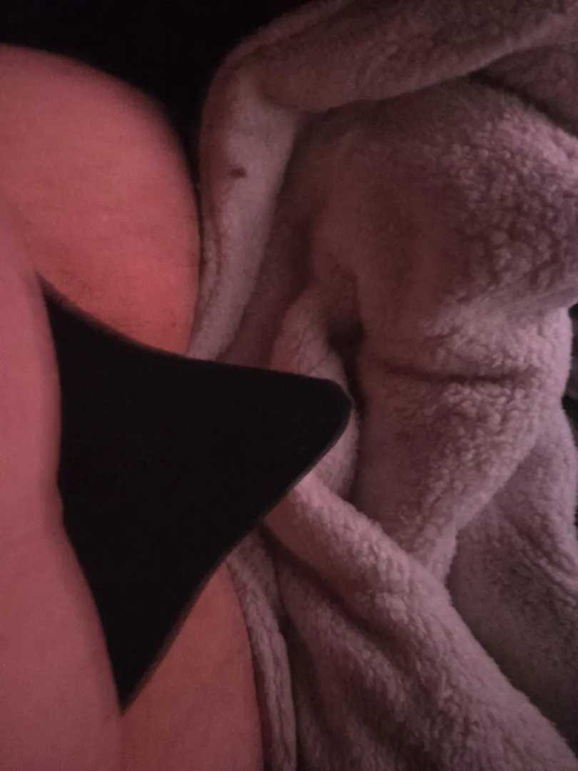 (30) snuck a pic in bed with my partner to show off my tent in my thong helping my little cock look slightly bigger I think  posted by smallbigdude