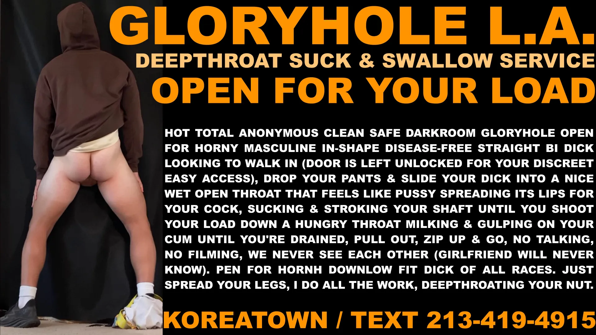 34 [M4M] Los Angeles GloryHole Suck & Swallow Service posted by GloryHoleKTown