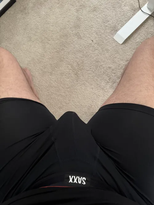 34 straight bulging at desk by wfhhornythrowaway