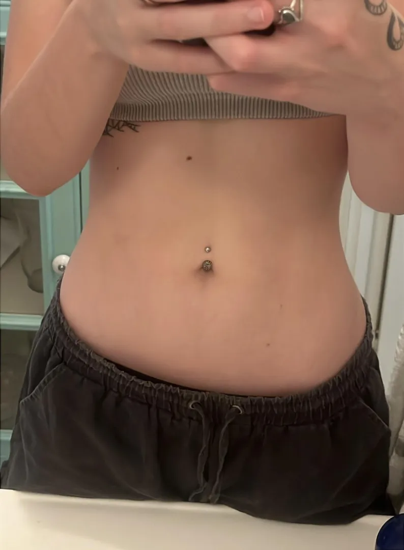 4 freckles on my tummy posted by LittleAriesxx