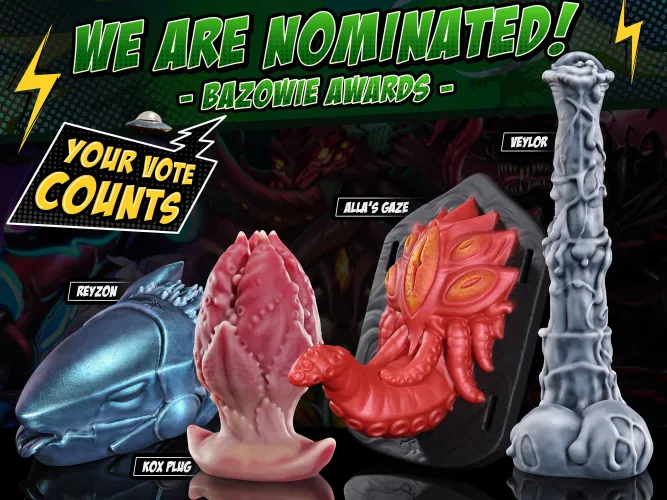 4 of our designs just got nominated for the Bazowie Awards!  by NothosaurToysUS