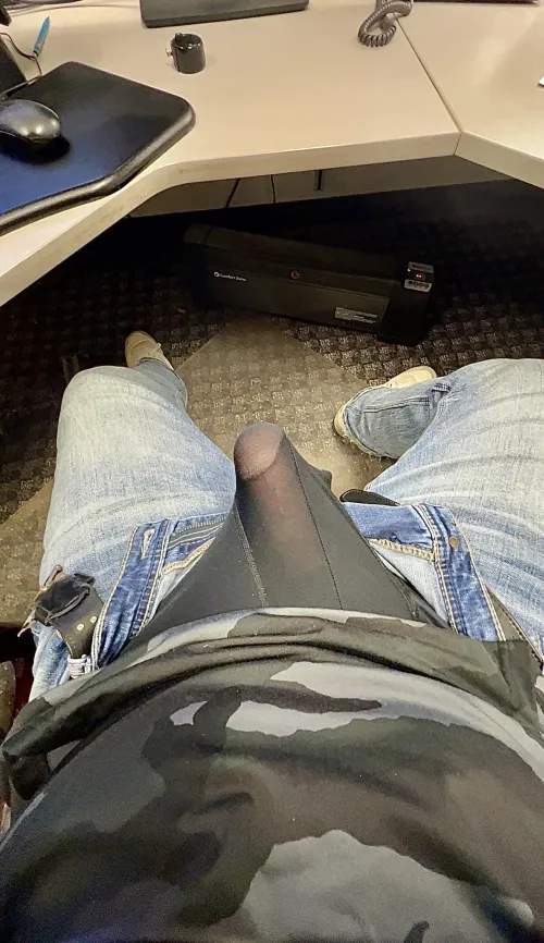 (46) Letting him out for a little bit at work today by ThickSilver69