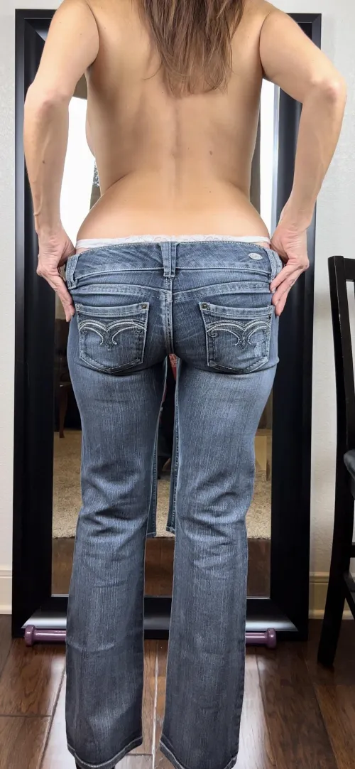 58 years old. How does she look in these jeans? by Hot_Milf_Hubby