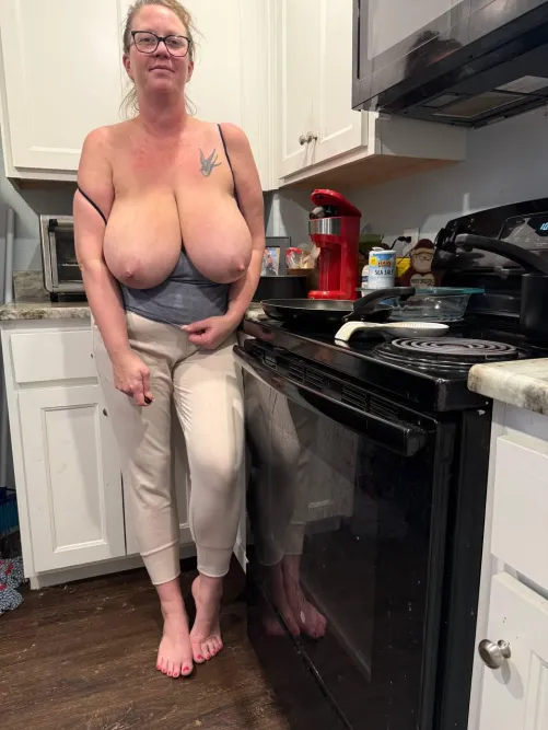 60F and love cooking topless, wanna join me? by Impossible-Net27