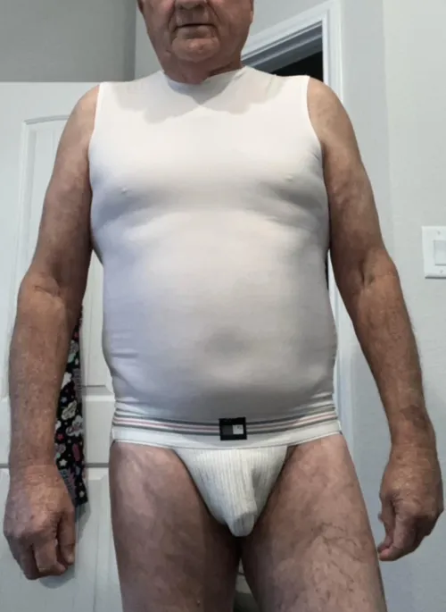 70 yo wearing jockstrap by PaulKuehn
