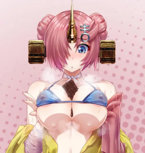 A chocolate bar and a Busty electric battery for valentines by n7Soldi3r