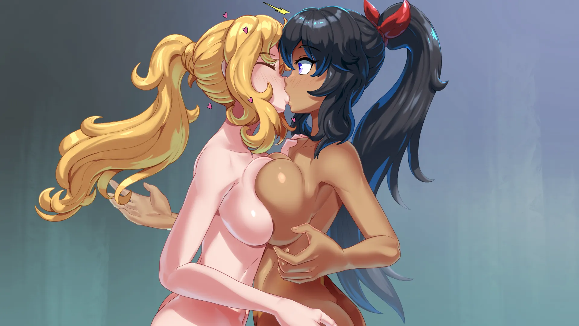 A friendly kiss turns... a bit too yuri [VoidBound](Cursed-Atelier) posted by CursedAtelier