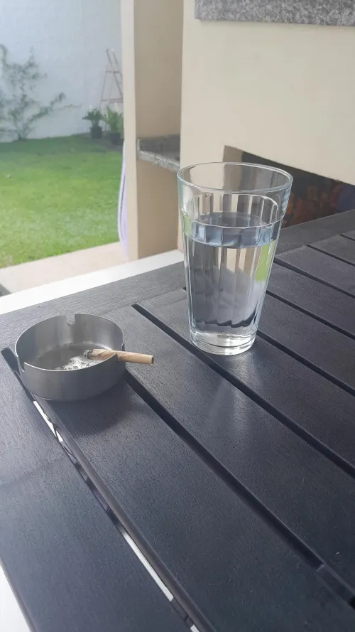 A full glass of water is one of the best things to have with a cigarette by 4LE4T0R10