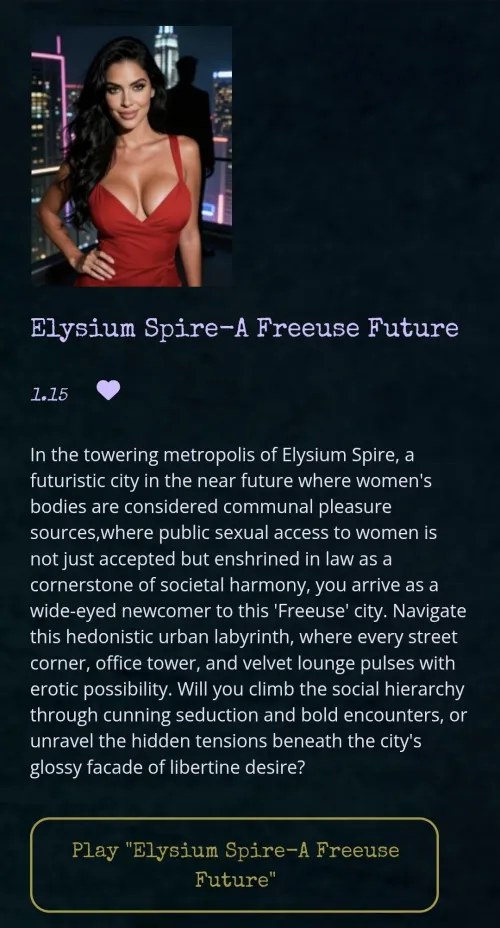 A futuristic Freeuse world where Freeuse is LAW! by games4yosoul01