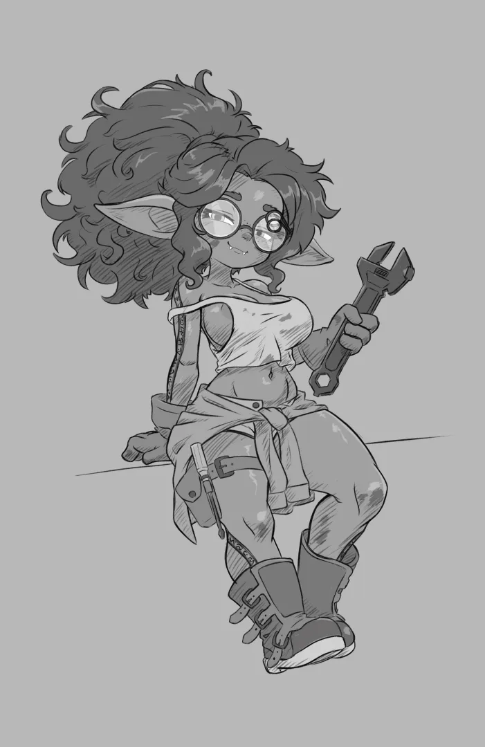 A goblin artificer named Hayley (Sephyra) posted by horngryonmain