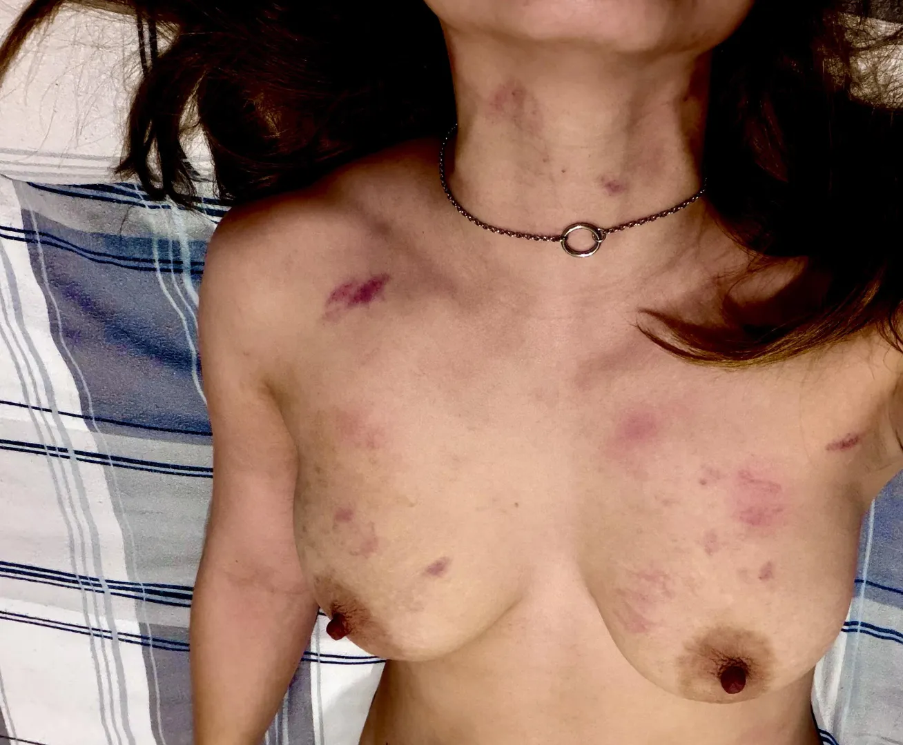 A good slave doesn’t flinch or whimper when Master sinks his teeth in to give it love marks for Valentines posted by Lilbratkaylah