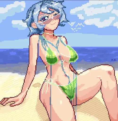 A hot day at the beach (OC) by BluevHD
