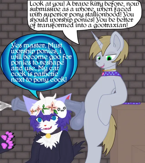 A kitty mind fucked into a hypnotized slut for ponies! (OC) by Xada_Nep_zealot