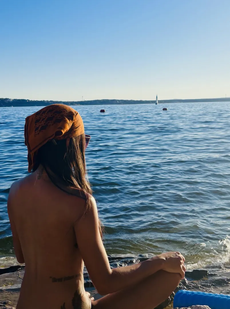 A little naked yoga to relax posted by SunKissed_badie