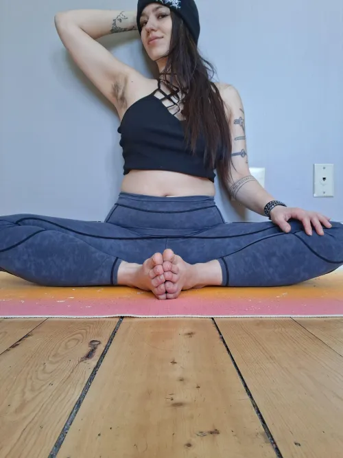 A little yoga this morning by inked_emma_honey