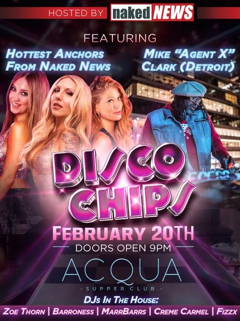 A Night of Disco-fueled House with Disco Chips & Naked News! posted by NakedNewsSocialMedia