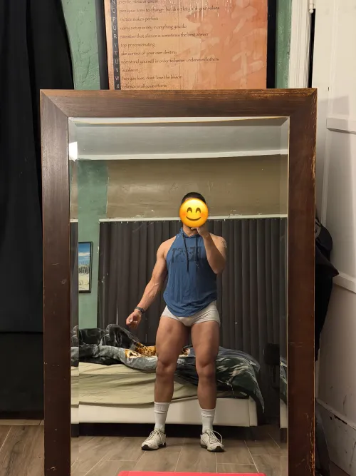 A peak at my bulge during my workout by AdonisFit69